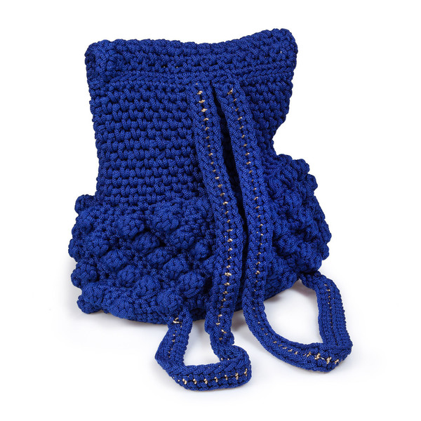 Τσάντα πλάτης - Backpack - μαλλί, πλεκτό, στυλ, crochet, πλάτης, σακίδια πλάτης, πλεκτές τσάντες - 2