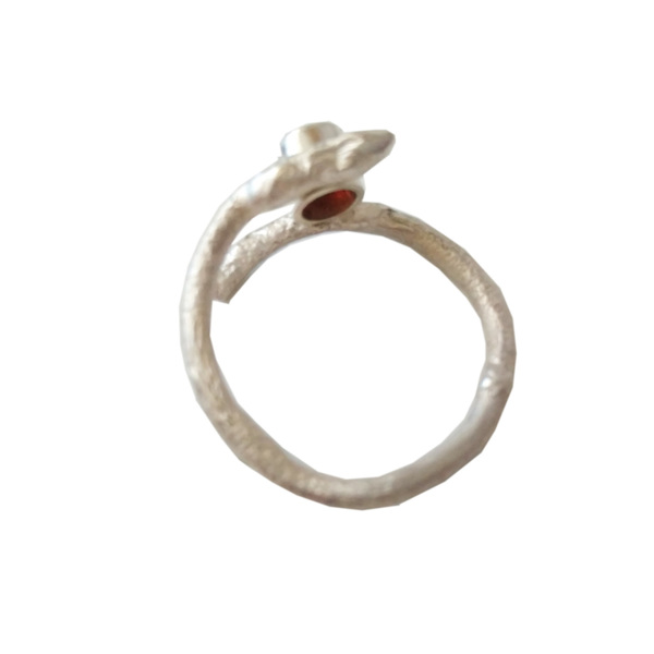 Aσημένιο δαχτυλίδι με γρανάτη/red garnet silver ring - ασήμι, ασήμι, μοναδικό, πέτρα, ασήμι 925, δώρο, minimal, unique - 3