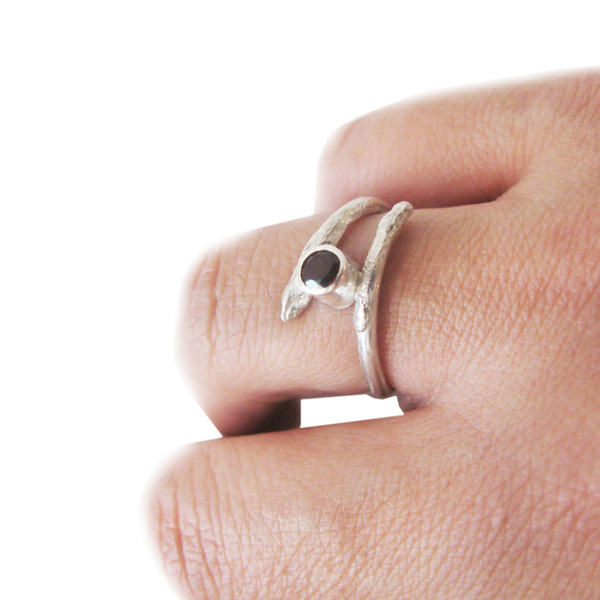 Aσημένιο δαχτυλίδι με γρανάτη/red garnet silver ring - ασήμι, ασήμι, μοναδικό, πέτρα, ασήμι 925, δώρο, minimal, unique - 4