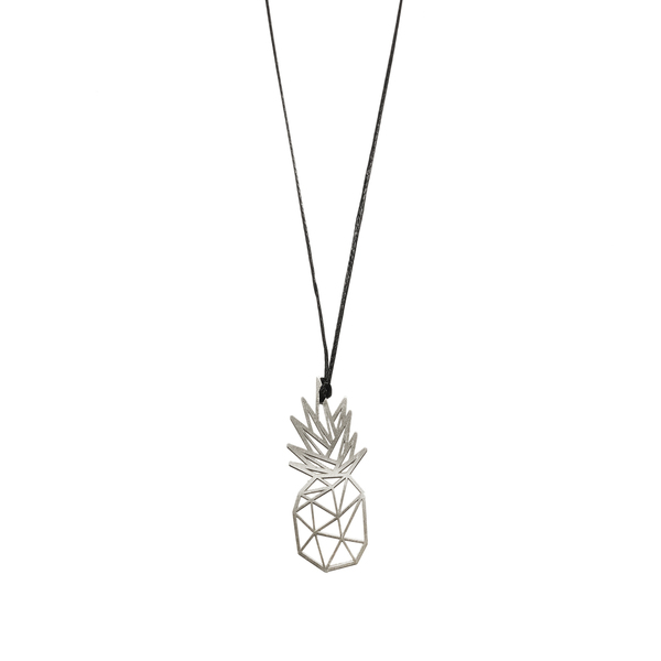 Pineapple Necklace - ασήμι, καλοκαιρινό, μοντέρνο, γυναικεία, ασήμι 925, ανδρικά, κολιέ, κορδόνια, μακριά, minimal, unisex, unique, αυξομειούμενα