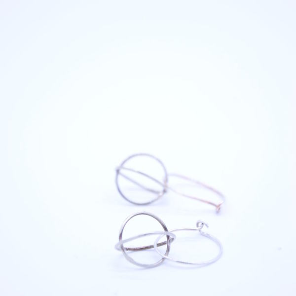 ''Circles'' earrings - μοντέρνο, ασήμι 925, γεωμετρικά σχέδια, χειροποίητα, κρίκοι, minimal
