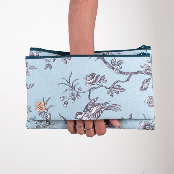 The Suffragette Bag - Birds - βαμβάκι, βραδυνά, clutch, τσάντα - 2