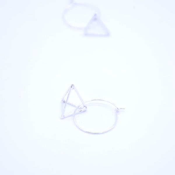 ''Triangles'' earrings - ιδιαίτερο, μοντέρνο, ασήμι 925, σκουλαρίκια, γεωμετρικά σχέδια, minimal, κρεμαστά