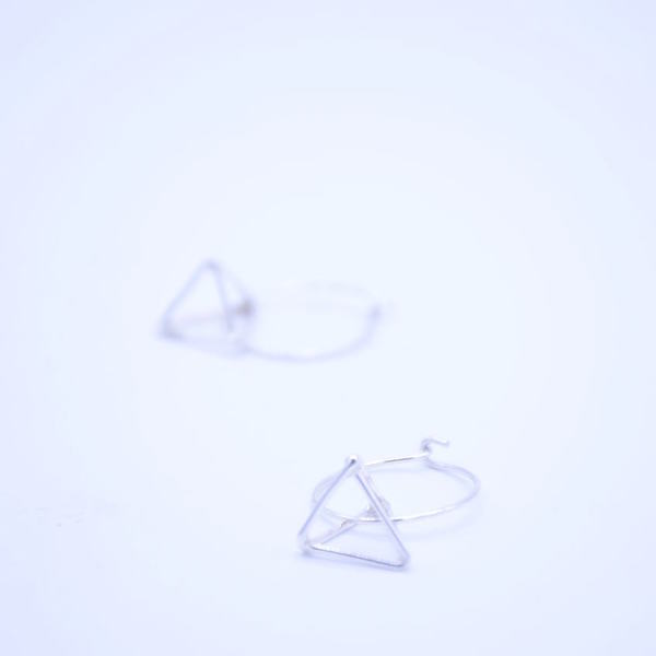 ''Triangles'' earrings - ιδιαίτερο, μοντέρνο, ασήμι 925, σκουλαρίκια, γεωμετρικά σχέδια, minimal, κρεμαστά - 2