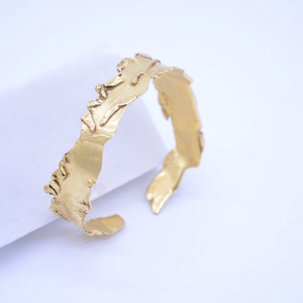 ''melted'' bracelet - ιδιαίτερο, μοντέρνο, επιχρυσωμένα, επιχρυσωμένα, βραχιόλι