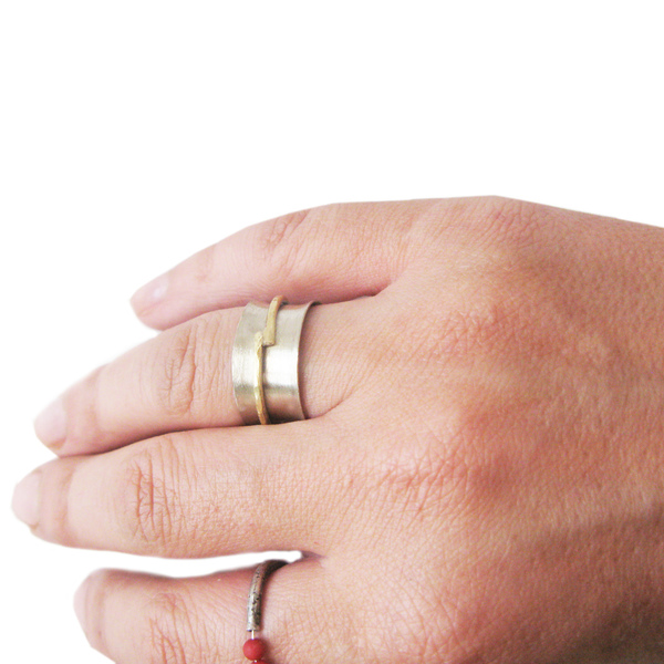 Ασημένιο δαχτυλιδι/silver wide band ring/spinner ring - ασήμι, ασήμι, ασήμι 925, minimal - 2
