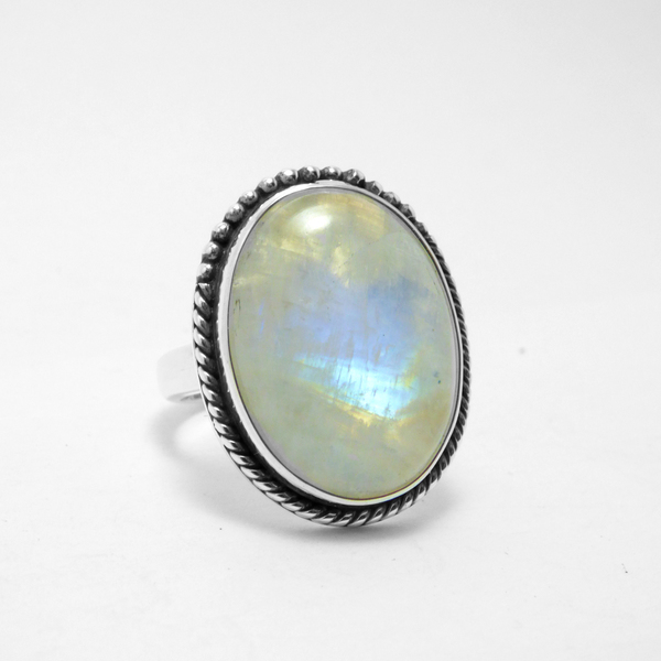 " Magical Moonstone " - Χειροποίητο δαχτυλίδι από ασήμι 925 με Φεγγαρόπετρα!!! - statement, ασήμι, ασήμι, ημιπολύτιμες πέτρες, ημιπολύτιμες πέτρες, handmade, βραδυνά, fashion, vintage, design, ιδιαίτερο, μοναδικό, μοντέρνο, γυναικεία, sexy, ασήμι 925, ασήμι 925, ανοιξιάτικο, σύρμα, φεγγάρι, φεγγάρι, donkey, δαχτυλίδι, χειροποίητα, romantic, ουράνιο τόξο, κλασσικά, γυναίκα, unisex, boho, ethnic