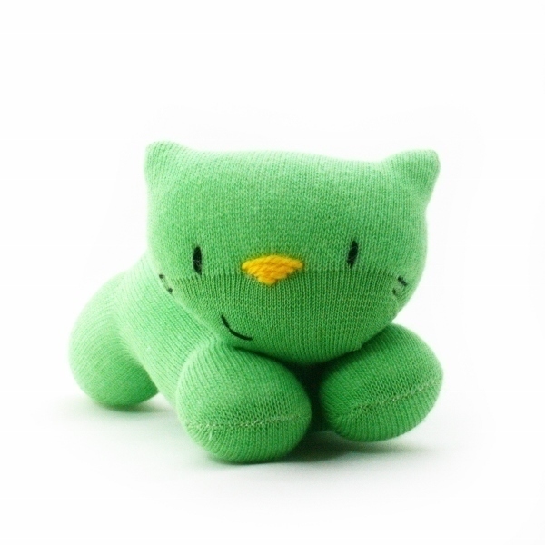 Πράσινος μικρός γατούλης! - παιχνίδι, δώρο, χειροποίητα, παιδικό δωμάτιο - 2