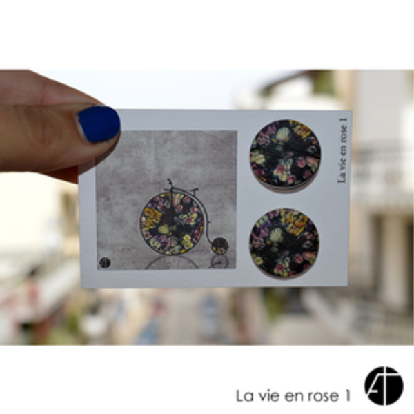 La vie en rose 1 - λουλούδια, σκουλαρίκια, καρφωτά, δώρα γενεθλίων - 4