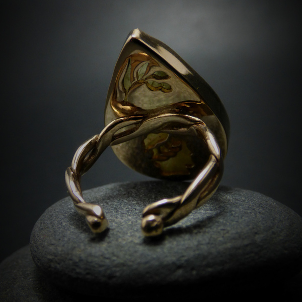 " Gold Labradorite dream " - Xειροποίητο επίχρυσο δαχτυλίδι με Λαβραδορίτη! - statement, ημιπολύτιμες πέτρες, ημιπολύτιμες πέτρες, chic, βραδυνά, fashion, vintage, design, ιδιαίτερο, μοναδικό, μοντέρνο, γυναικεία, επιχρυσωμένα, επιχρυσωμένα, sexy, ανοιξιάτικο, δάκρυ, donkey, δαχτυλίδι, χειροποίητα, romantic, απαραίτητα καλοκαιρινά αξεσουάρ, must αξεσουάρ, κλασσικά, γυναίκα, unique, boho, ethnic - 3