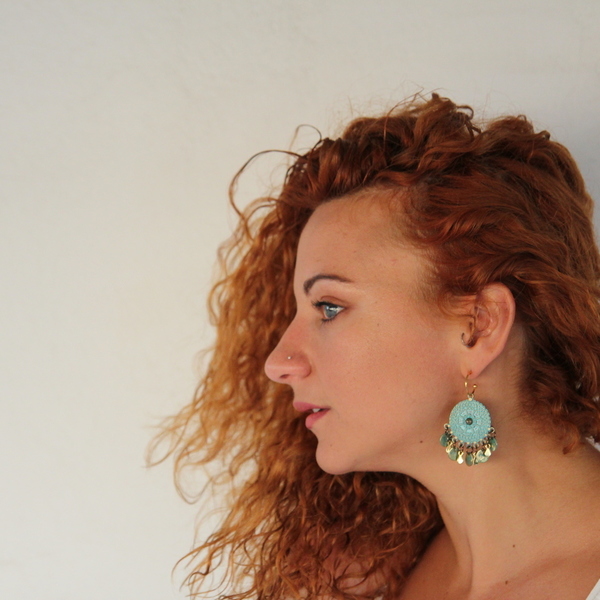 Γυναικεία Σκουλαρίκια "Creta" - καλοκαιρινό, ιδιαίτερο, μοντέρνο, γυναικεία, σκουλαρίκια, δωράκι, απαραίτητα καλοκαιρινά αξεσουάρ - 5