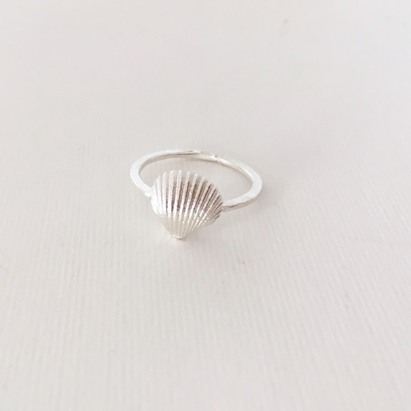 Sea shell σεβαλιέ - chevalier, ασήμι 925, κοχύλι, δαχτυλίδι