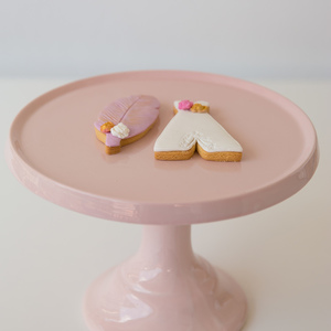 Pastel Pink Cake Stand - vintage, πηλός, κεραμικό, δώρα γάμου, γάμος, βάπτιση, διακόσμηση βάπτισης, γλυκά, είδη σερβιρίσματος, τουρτιέρες - 3