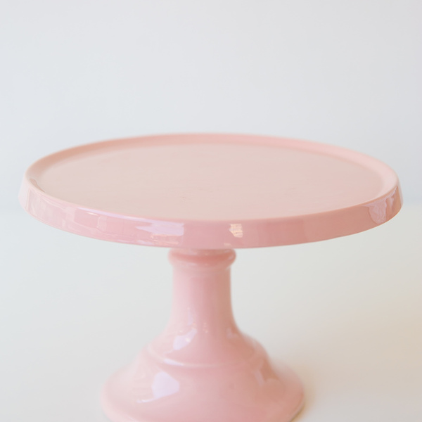 Pastel Pink Cake Stand - vintage, πηλός, κεραμικό, δώρα γάμου, γάμος, βάπτιση, διακόσμηση βάπτισης, γλυκά, είδη σερβιρίσματος, τουρτιέρες - 5