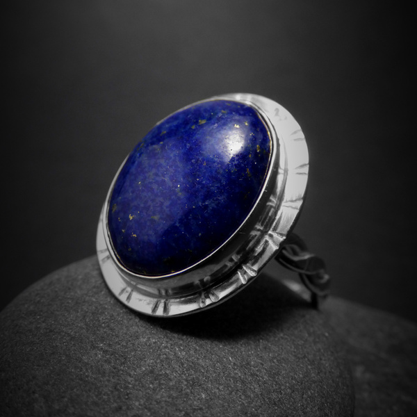 "Μagic lapis " - Χειροποίητο δαχτυλίδι, επάργυρο, με ημιπολύτιμο λίθο Lapis Lazuli ! - ημιπολύτιμες πέτρες, ημιπολύτιμες πέτρες, handmade, fashion, vintage, κλασσικό, design, ιδιαίτερο, μοναδικό, μοντέρνο, γυναικεία, sexy, ανοιξιάτικο, επάργυρα, επάργυρα, donkey, χειροποίητα, romantic, απαραίτητα καλοκαιρινά αξεσουάρ, must αξεσουάρ, κλασσικά, γυναίκα, unisex, unique, boho - 2