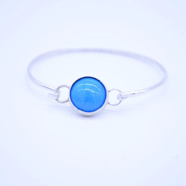 ''Turquoise'' bracelet - ημιπολύτιμες πέτρες, ημιπολύτιμες πέτρες, κλασσικό, ασήμι 925, χειροποίητα