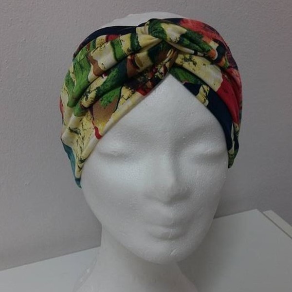 "Jungle" floral headband - ύφασμα, κορδέλα, boho - 2