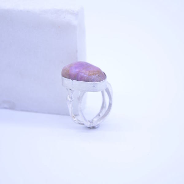 ''Indian Ruby'' ring - statement, ημιπολύτιμες πέτρες, ημιπολύτιμες πέτρες, ροζ, vintage, μοναδικό, ασήμι 925, ασήμι 925 - 2