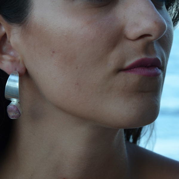 ''Indian Ruby'' earrings - ημιπολύτιμες πέτρες, ημιπολύτιμες πέτρες, ασήμι 925, ασήμι 925, κλασσικά - 4