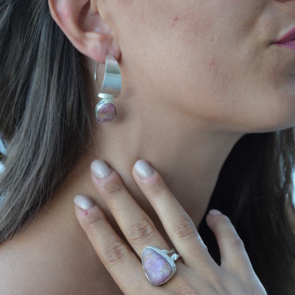 ''Indian Ruby'' earrings - ημιπολύτιμες πέτρες, ημιπολύτιμες πέτρες, ασήμι 925, ασήμι 925, κλασσικά - 5