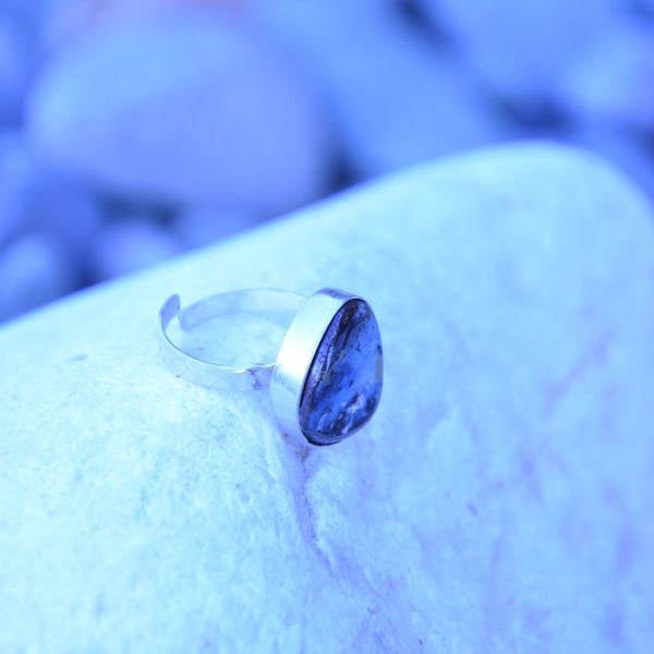 ''Opal'' ring - statement, ημιπολύτιμες πέτρες, ασήμι 925, boho, αυξομειούμενα - 3