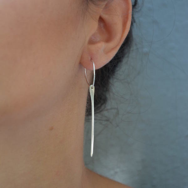 ''Red button'' earrings - μοντέρνο, ασήμι 925, ασήμι 925, σμάλτος, πηλός, σκουλαρίκια - 5