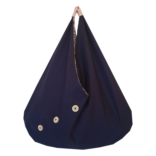 Jazzberry Τσάντα ώμου Origami Buttons - βαμβάκι, ώμου, κουμπί, ξύλινο