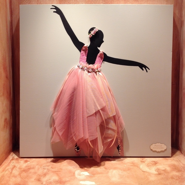 " Prima Ballerina " Μπαλαρίνα σε καμβά - πίνακες & κάδρα, καμβάς, κορίτσι, επιτοίχιο, μπαλαρίνα, χειροποίητα, romantic, παιδική διακόσμηση, παιδικά κάδρα - 4