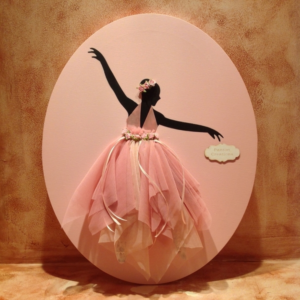 " Prima Ballerina " Μπαλαρίνα σε καμβά - πίνακες & κάδρα, καμβάς, κορίτσι, επιτοίχιο, δώρο, μπαλαρίνα, χειροποίητα, romantic, παιδική διακόσμηση, παιδικά κάδρα