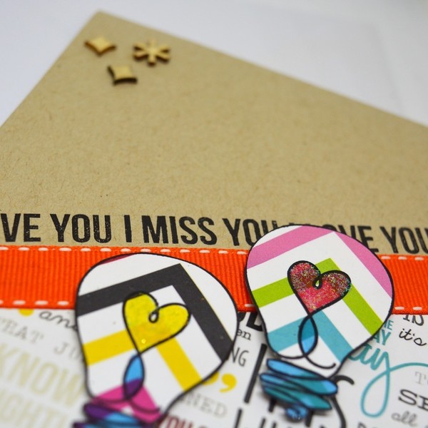 Κάρτα "I love you, I miss you" - χαρτί, αγάπη, χειροποίητα, σε αγαπώ, γενική χρήση - 3