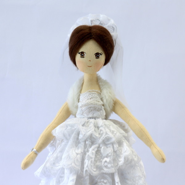 Υφασμάτινη χειροποίητη κούκλα :Λυδία - μαλλί, βαμβάκι, μοναδικό, κορίτσι, δώρο, διακόσμηση, χειροποίητα, παιδικό δωμάτιο, διακόσμηση βάπτισης, κούκλες - 2