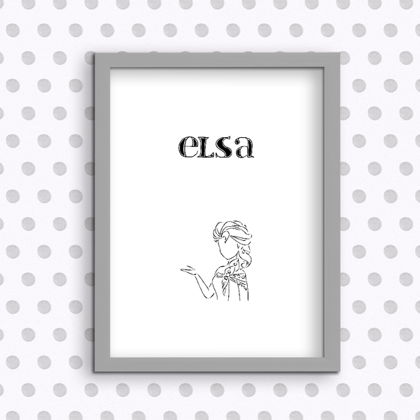 Elsa - Διακοσμητικές εκτυπώσεις - εκτύπωση, πίνακες & κάδρα, κορίτσι, χαρτί, τοίχου, παιδικό δωμάτιο, παιδικά κάδρα - 2