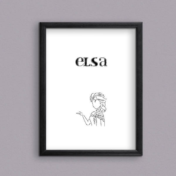 Elsa - Διακοσμητικές εκτυπώσεις - εκτύπωση, πίνακες & κάδρα, κορίτσι, χαρτί, τοίχου, παιδικό δωμάτιο, παιδικά κάδρα - 3