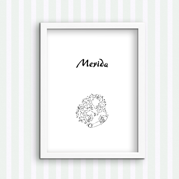 Merida - Διακοσμητικές εκτυπώσεις - εκτύπωση, κορίτσι, χαρτί, παιδικό δωμάτιο