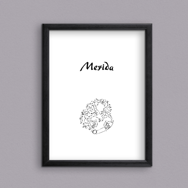 Merida - Διακοσμητικές εκτυπώσεις - εκτύπωση, κορίτσι, χαρτί, παιδικό δωμάτιο - 3