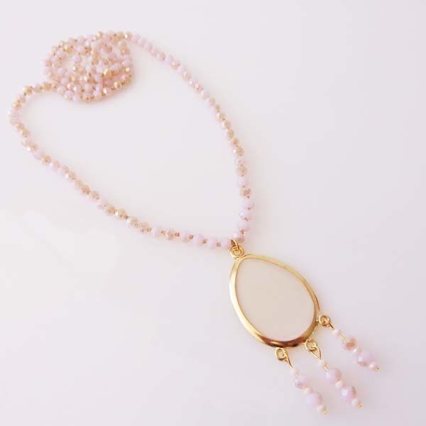 Crystal necklace - κρύσταλλα, σμάλτος, μακρύ, κολιέ, ξεχωριστό, μεταλλικά στοιχεία