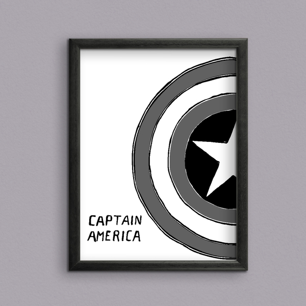 Captain America - Διακοσμητικές εκτυπώσεις - εκτύπωση, πίνακες & κάδρα, αγόρι, χαρτί, παιδικό δωμάτιο, σούπερ ήρωες, παιδικά κάδρα - 4