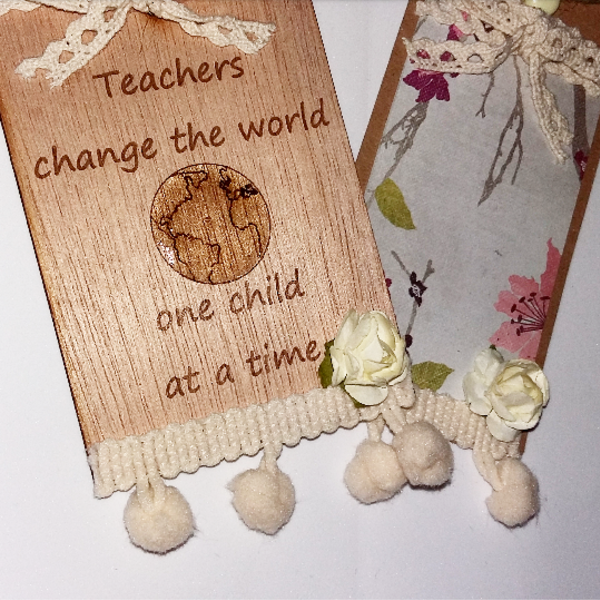 Δωράκι " Teachers Change The World!2" - ξύλο, πίνακες & κάδρα, χαρτί, δώρο, σχολικό, χειροποίητα, δώρα για δασκάλες - 2