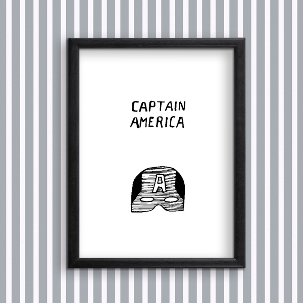 Captain America - Διακοσμητικές εκτυπώσεις - εκτύπωση, αγόρι, χαρτί, αφίσες, παιδικό δωμάτιο, σούπερ ήρωες - 2