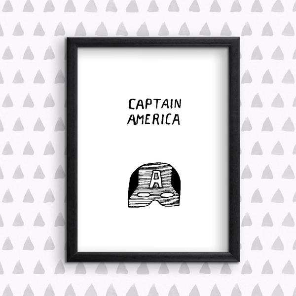 Captain America - Διακοσμητικές εκτυπώσεις - εκτύπωση, αγόρι, χαρτί, αφίσες, παιδικό δωμάτιο, σούπερ ήρωες - 3