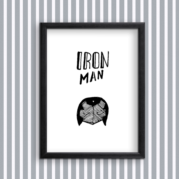 Ironman - Διακοσμητικές εκτυπώσεις - εκτύπωση, πίνακες & κάδρα, αγόρι, χαρτί, παιδικό δωμάτιο, σούπερ ήρωες, παιδικά κάδρα - 2