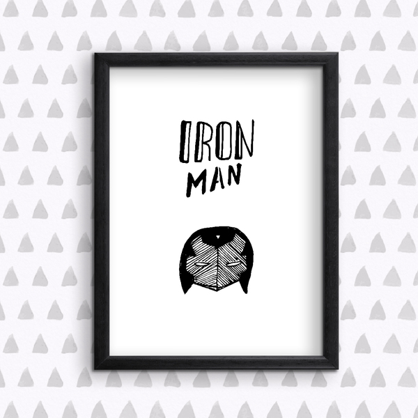 Ironman - Διακοσμητικές εκτυπώσεις - εκτύπωση, πίνακες & κάδρα, αγόρι, χαρτί, παιδικό δωμάτιο, σούπερ ήρωες, παιδικά κάδρα - 3