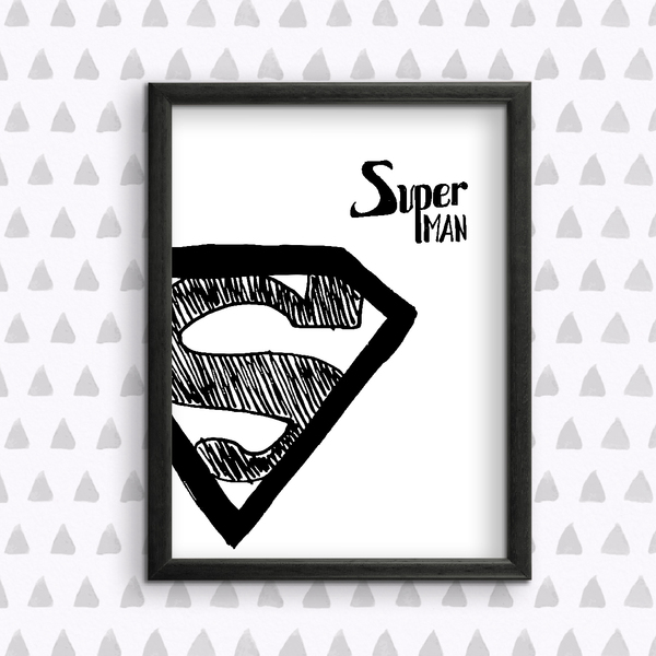 Superman - Διακοσμητικές εκτυπώσεις - εκτύπωση, πίνακες & κάδρα, αγόρι, χαρτί, παιδικό δωμάτιο, σούπερ ήρωες, παιδικά κάδρα - 3
