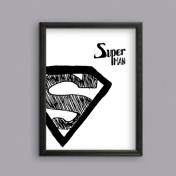 Superman - Διακοσμητικές εκτυπώσεις - εκτύπωση, πίνακες & κάδρα, αγόρι, χαρτί, παιδικό δωμάτιο, σούπερ ήρωες, παιδικά κάδρα - 4