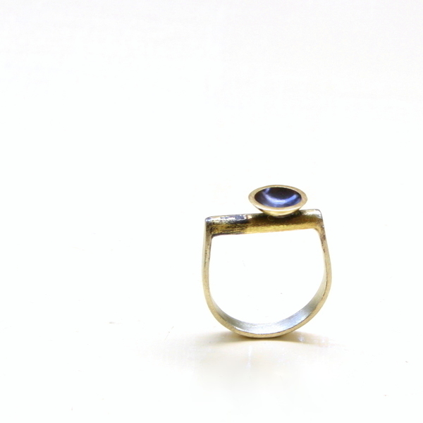 Δαχτυλίδι μινιμαλ με αλπακά και ορείχαλκο - chic, μοντέρνο, ορείχαλκος, ορείχαλκος, αλπακάς, αλπακάς, κύκλος, δαχτυλίδι, minimal, boho