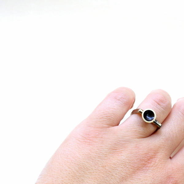 Δαχτυλίδι μινιμαλ με αλπακά και ορείχαλκο - chic, μοντέρνο, ορείχαλκος, ορείχαλκος, αλπακάς, αλπακάς, κύκλος, δαχτυλίδι, minimal, boho - 4