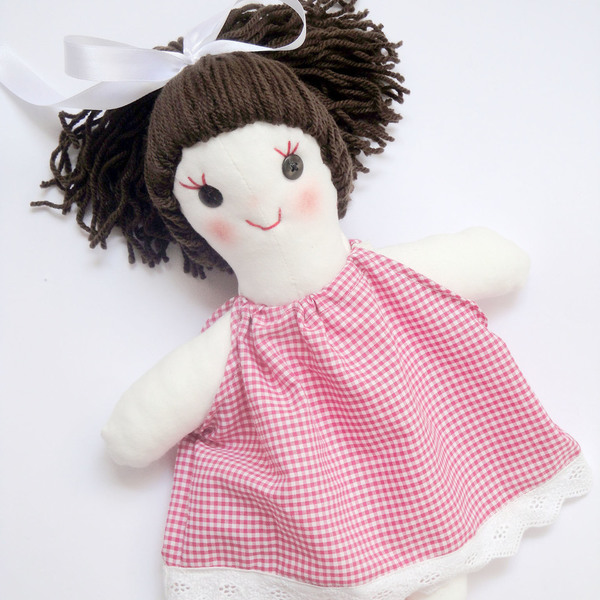 Κλασική υφασμάτινη χειροποίητη κουκλίτσα Κάρολ - ύφασμα, κορίτσι, χειροποίητα, κούκλες - 5