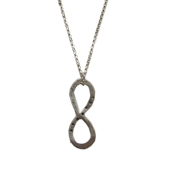 Άπειρο κολιέ με αλυσίδα / silver chain necklace / infinity necklace/handmade necklace - ασήμι, charms, μοναδικό, επιχρυσωμένα, ασήμι 925, μακρύ, κορίτσι, δώρο, άπειρο, κρεμαστά, έλληνες σχεδιαστές - 4