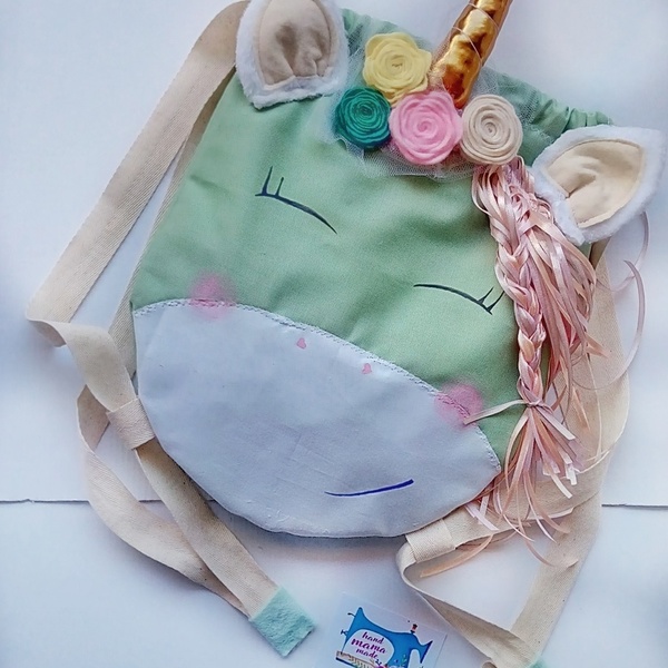 Unicorn Bag in mint!!! - τσάντα, μονόκερος, για παιδιά, τσαντάκια - 2