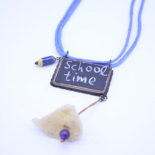 ''School Time'' necklace - ασήμι, ιδιαίτερο, μοναδικό, μοντέρνο, ασήμι 925, χειροποίητα